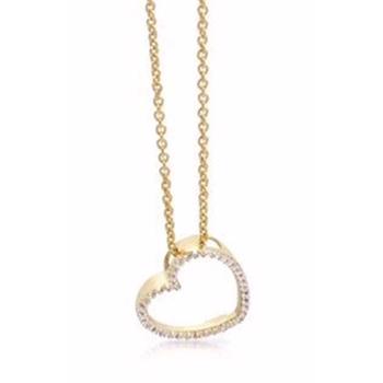 GSD Heart 8 carat gold Lady pendant with chain shiny, model 7382-08