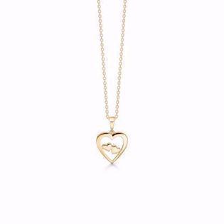 GSD Hearts 8 ct gold, 333 necklace shiny, model GSD-7386-08