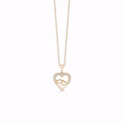 GSD Hearts 8 ct gold, 333 necklace shiny, model GSD-7390-08