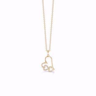 GSD Hearts 8 ct gold, 333 necklace shiny, model GSD-7397-08