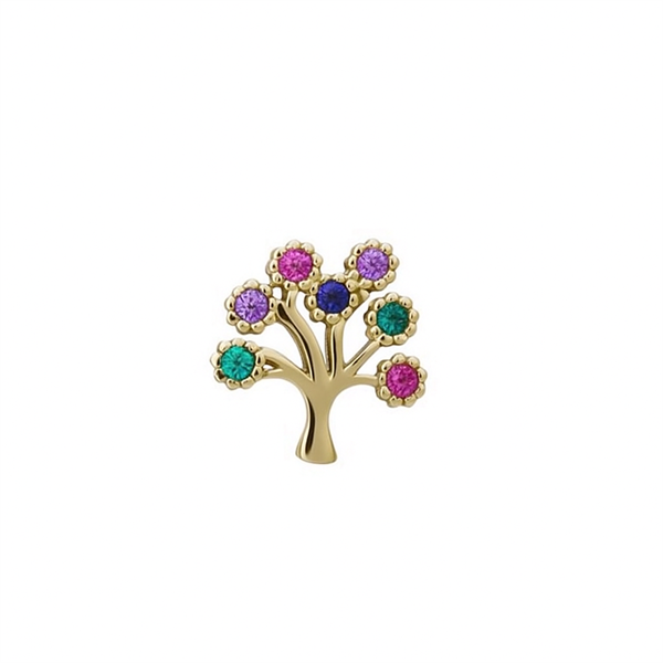 Siersbøl 8 carat gold Tree of Life Earrings with polished surface