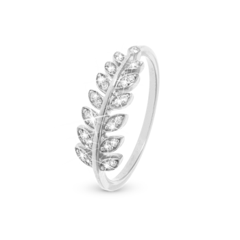 Køb model 1.18.A-59, Ring med zirkonia blade i 925 sterling sølv  her hos Houmann.dk