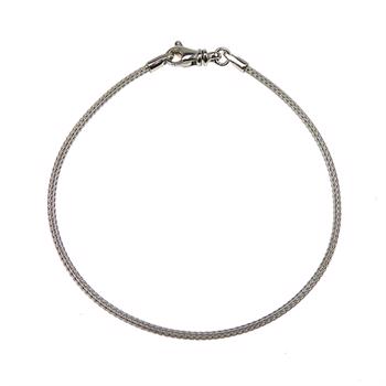 San - Link of joy Round Knitted Foxtail 925 Sterling Silver chain blank, model 80005