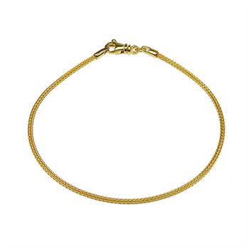 San - Link of joy Round Knitted Foxtail 925 Sterling Silver chain gold plated, model 80007