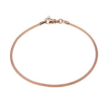 San - Link of joy Round Knitted Foxtail 925 Sterling Silver chain rose gold plated, model 80009