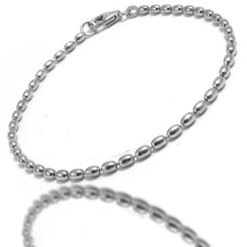Olive gold bracelet and necklace in 14 carat white gold