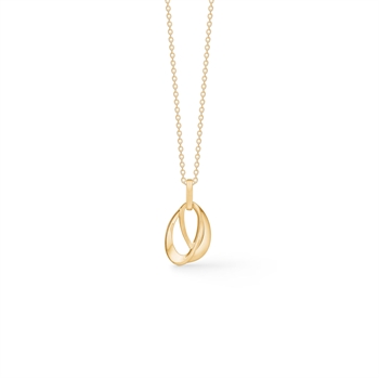 Guld & Sølv Design 8 karat guldhänge med kedja