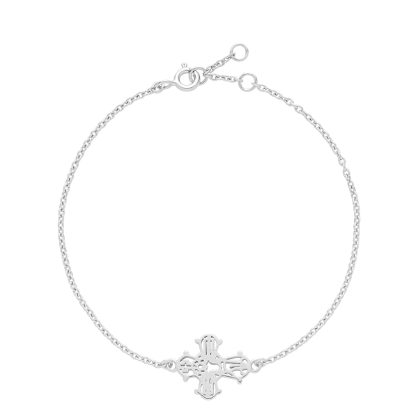 Armbånd dagmarkors 14x12mm åbnet sterling sølv