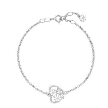 Marguerit Armband hjärta 3x5mm 925, 17-18-19cm