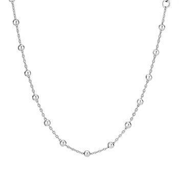 Halsband kulor rodinerad 925, 45-48cm