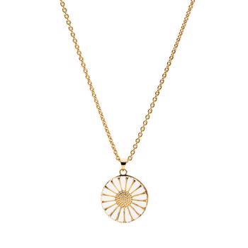 Lund Copenhagen marguerite 24 carat gold plated necklace/medallion, model 9025022-M