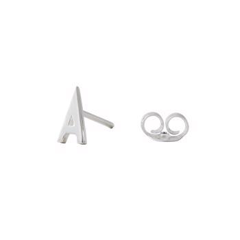 Arne Jacobsen letter earring (A-Z) in silver, 7,5 mm - Sold per piece.