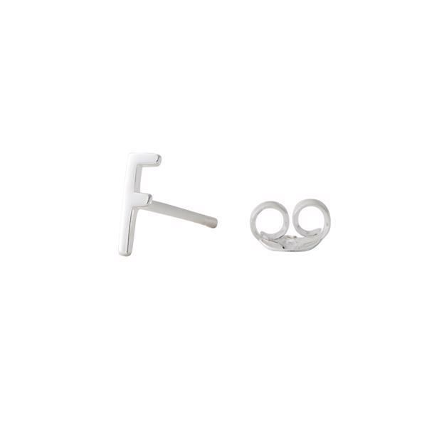 Arne Jacobsen letter earring (A-Z) in silver, 7,5 mm - Sold per piece.