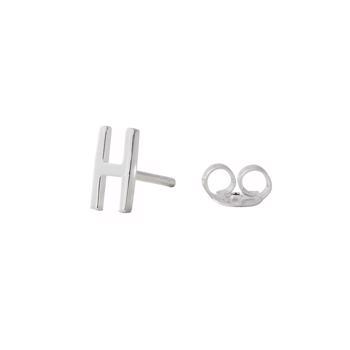 Arne Jacobsen letter earring (A-Z) in silver, 7,5 mm - Sold per piece.