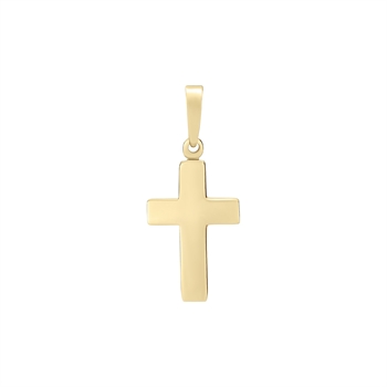 Vedhæng kors 15x10 mm forgyldt sølv