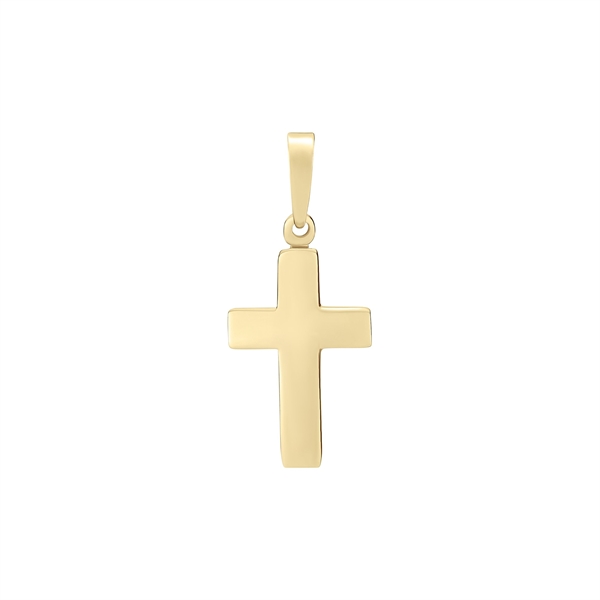 Vedhæng kors 15x10 mm forgyldt sølv