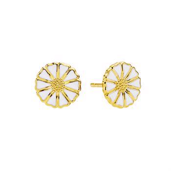 Lund Copenhagen 9 mm daisy studs in gold plated sterling silver