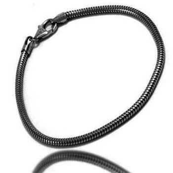 Oxidized 925 Sterling Silver Snake Bracelet and Necklace