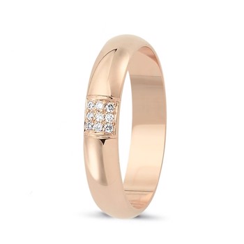 Nuran Love Sweet Love rose gold Damering med 9 stk diamanter Wesselton SI