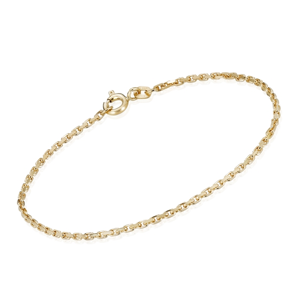 Anchor Facet 14 ct gold bracelet
