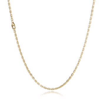 Anchor Facet 14 ct gold necklace