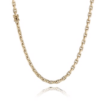 Anchor Facet 14 ct gold necklace
