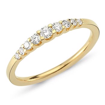 Nuran 14 ct gold diamond alliance ring, from the Empire ring series with 0.24 ct to 1.00 ct diamonds Wesselton / SI