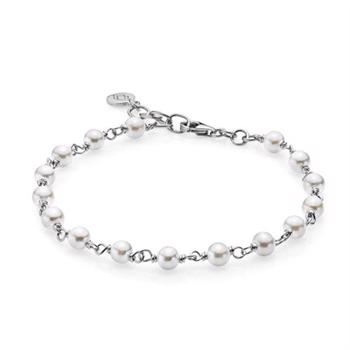 Izabel Camille Miss Pearl silver bracelet shiny, model a3112swswhite