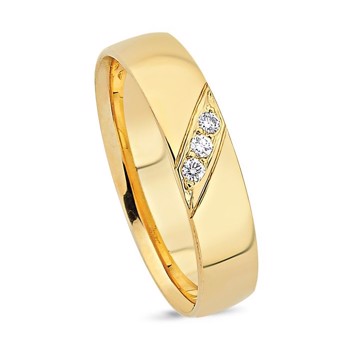 Nuran 14 carat yellow gold Ladies ring with 0.06 ct diamonds wesselton si