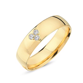 Nuran 14 carat yellow gold Ladies ring with 0.06 ct diamonds wesselton si