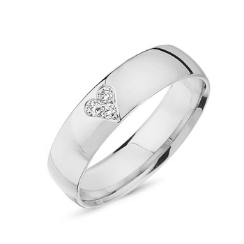 Nuran 14 carat white gold Ladies ring with 0.06 ct diamonds wesselton si