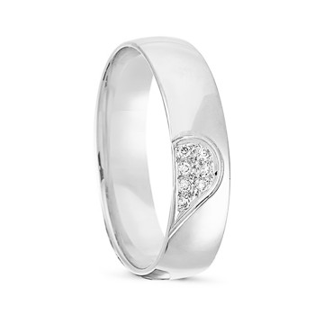 Nuran Love Sweet Love 14 ct white gold Ladies ring with 7 pcs diamonds Wesselton SI