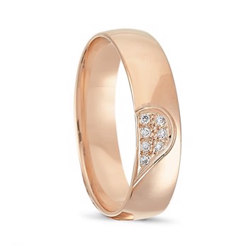 Nuran Love Sweet Love 14 ct rose gold Ladies ring with 7 pcs diamonds Wesselton SI