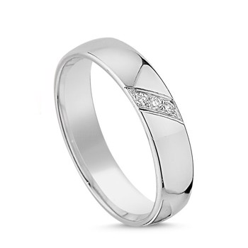 Nuran 14 carat white gold Ladies ring with 0.045 ct diamonds Wesselton si