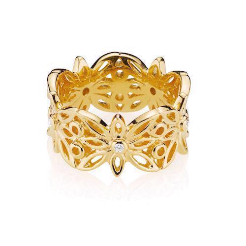 Izabel Camille Blossom silver plated finger ring shiny, model A4135gs