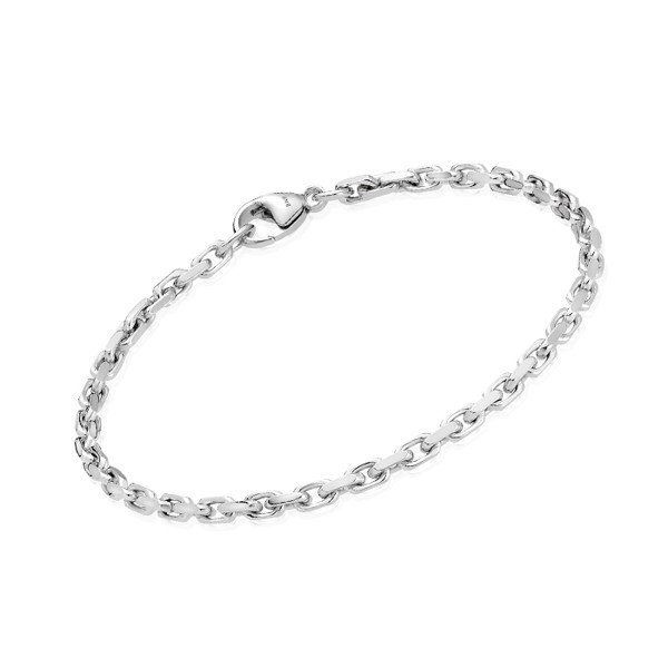 Anchor Facet 14 ct white gold chain