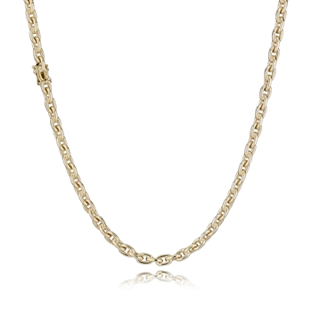 Anchor round 14 kt gold necklace