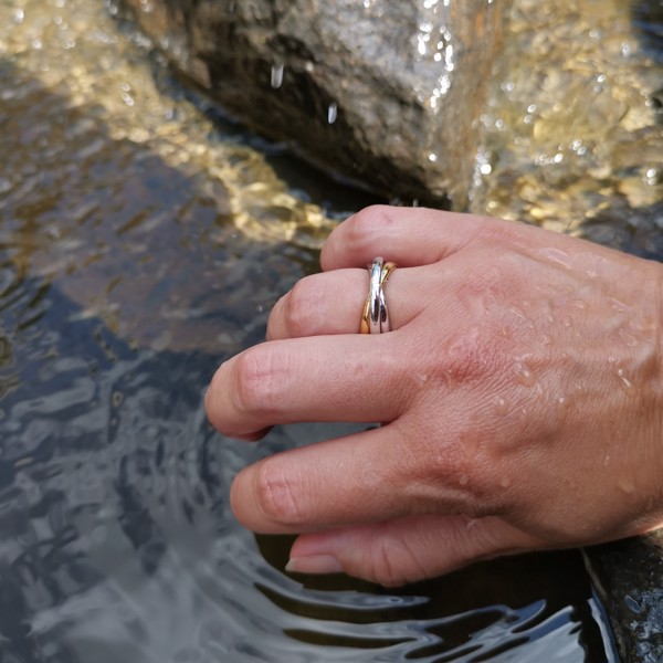 Aagaard sterling silver 3 in 1 finger ring  