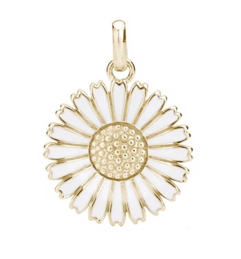 Aagaard Sterling silver Ø 25 mm pendant, Marguerite with gold plated surface, model 5408613