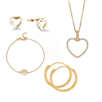 Gold plated basic package - 4 delicious jewels just to put the same 
