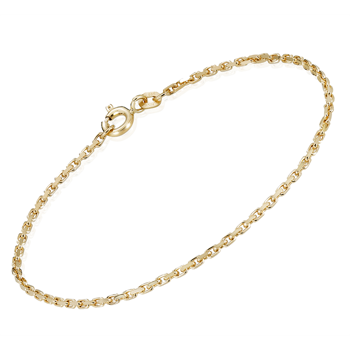 Anchor Facet 8 ct gold bracelet