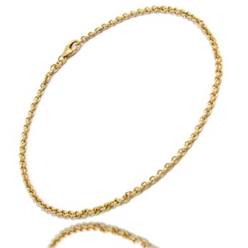Anchor round - 18 kt gold - bracelet and necklace - Available in 3 widths and 14 lengths