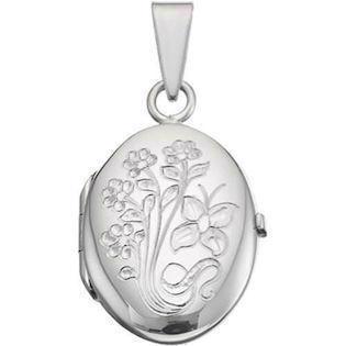 Oval medallion with pattern for photo in silver or gold - Several sizes