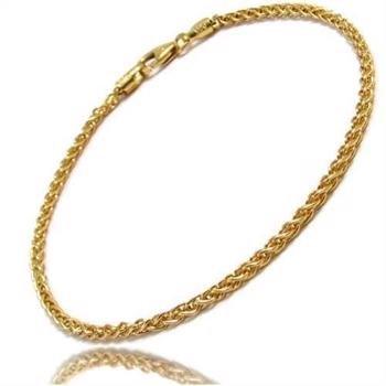 Wheat - 14 kt gold - Available in several widths and lengths