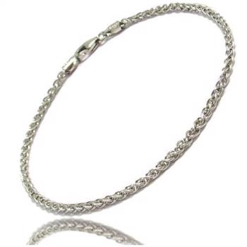Wheat - 14 kt white gold - Available in several widths and lengths