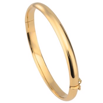 BNH Lady shiny 8 carat bangle Classic (hollow), Ø 6,0 cm and 6,0 mm in thickness