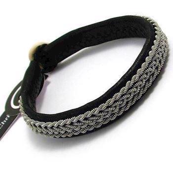 BeChristensen Sama black Handwoven Sami Bracelet, 17 cm