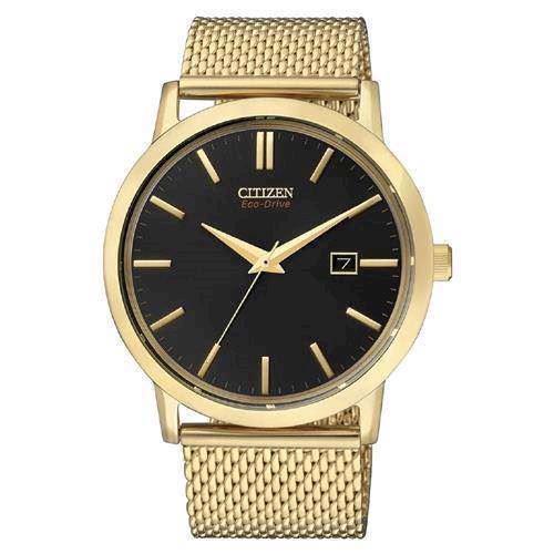 Citizen Corso herrklocka i guld mesh Eco-Drive