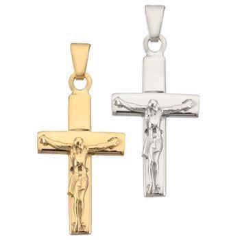 Wide chair cross with Jesus, silver or gold - Several sizes