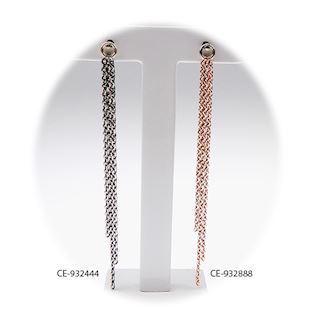 San - Link of joy Interchangeable 925 Sterling Silver Earrings rose gold plated, model CE-932888